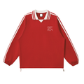 Got The Key Contrast Striped Lapel Collar Sweatshirt