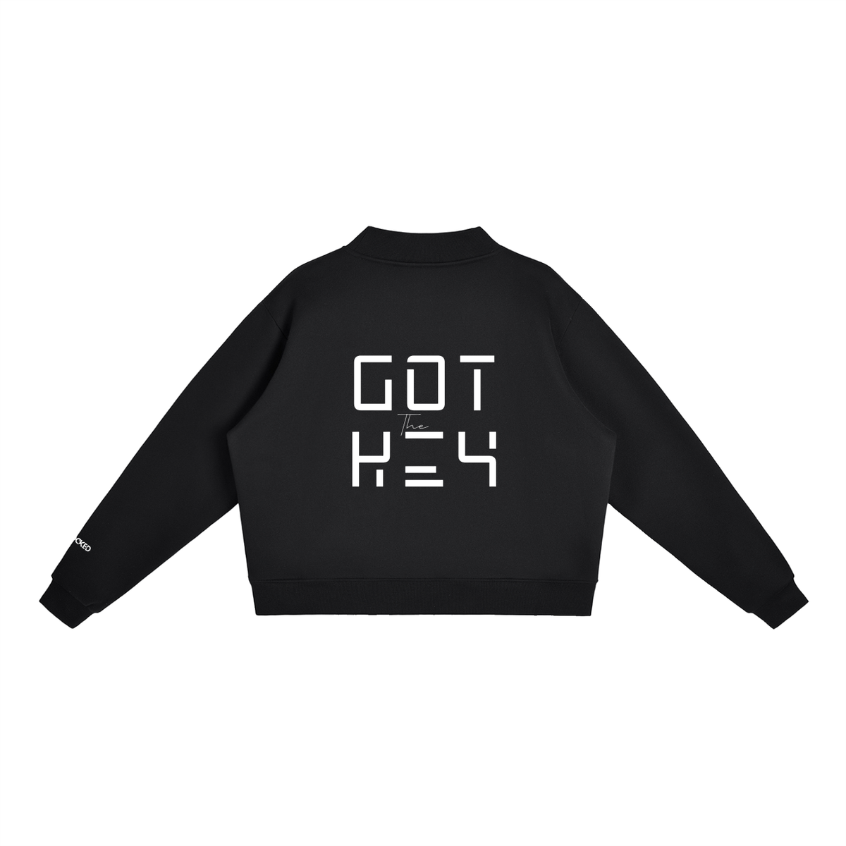 Got The Key Essential Fleece Mock-Neck Crew Sweatshirt