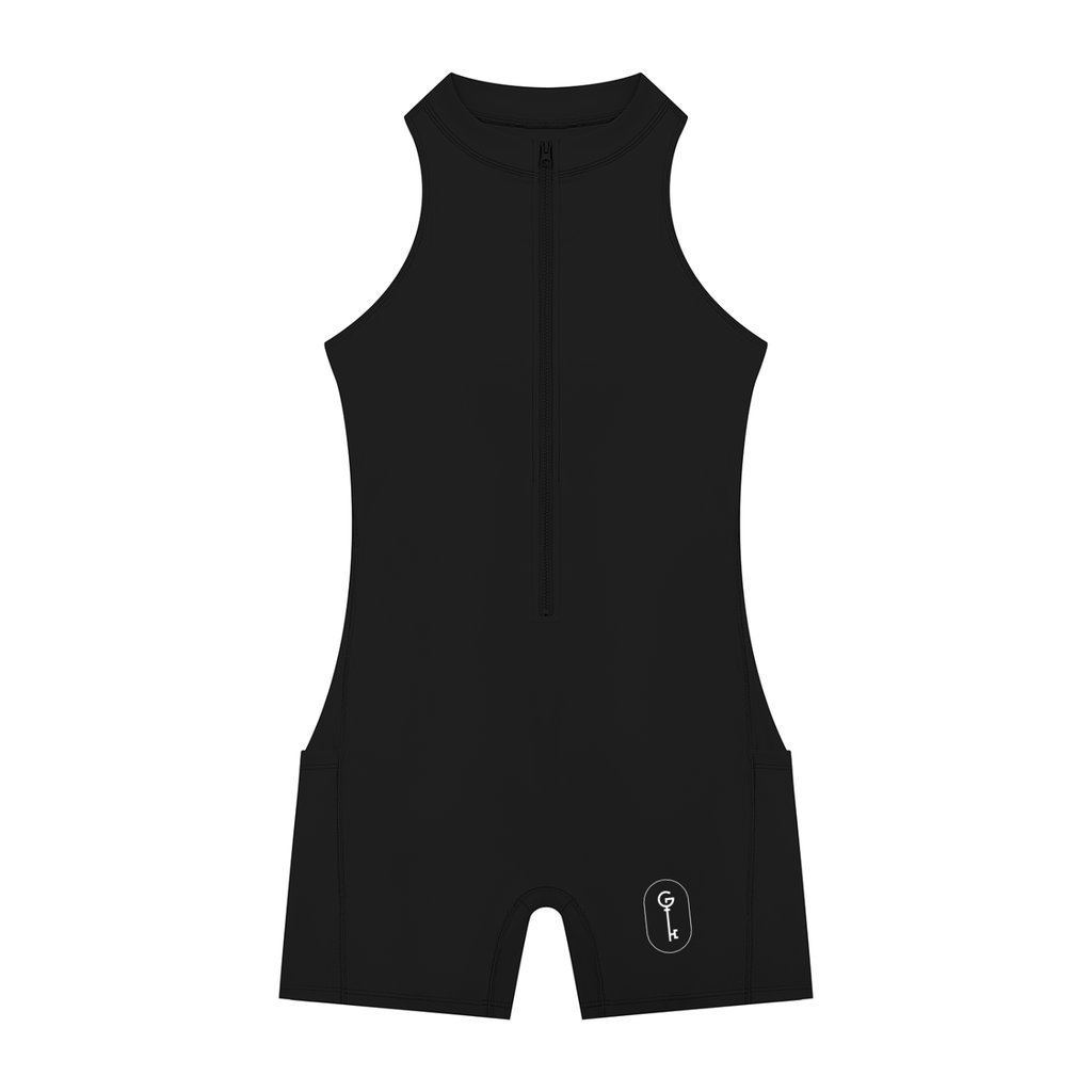 Got The Key Women’s Quarter-Zip Yoga Romper