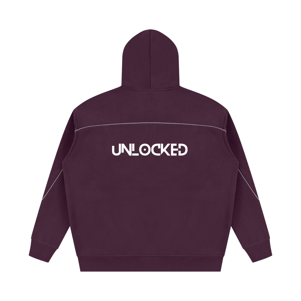 Got The Key Unisex Oversized Piping Fleece Hoodie