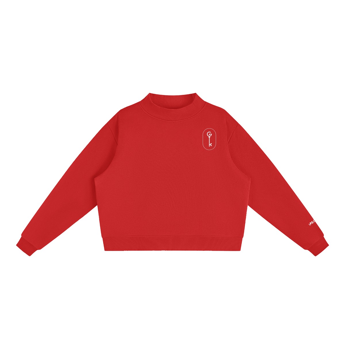 Got The Key Essential Fleece Mock-Neck Crew Sweatshirt