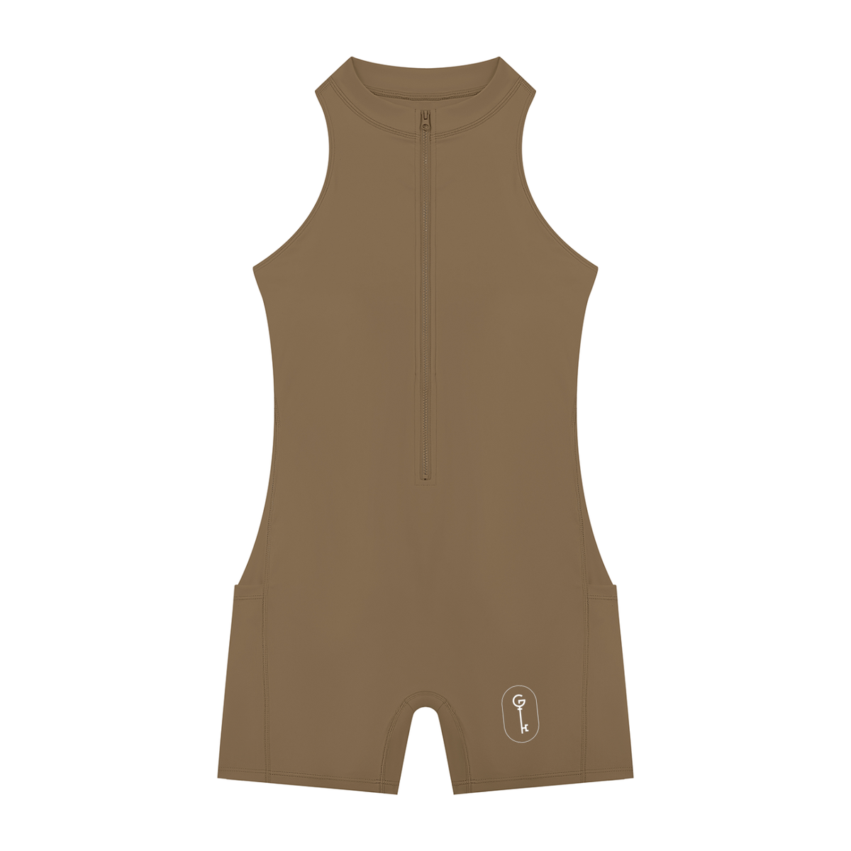 Got The Key Women’s Quarter-Zip Yoga Romper