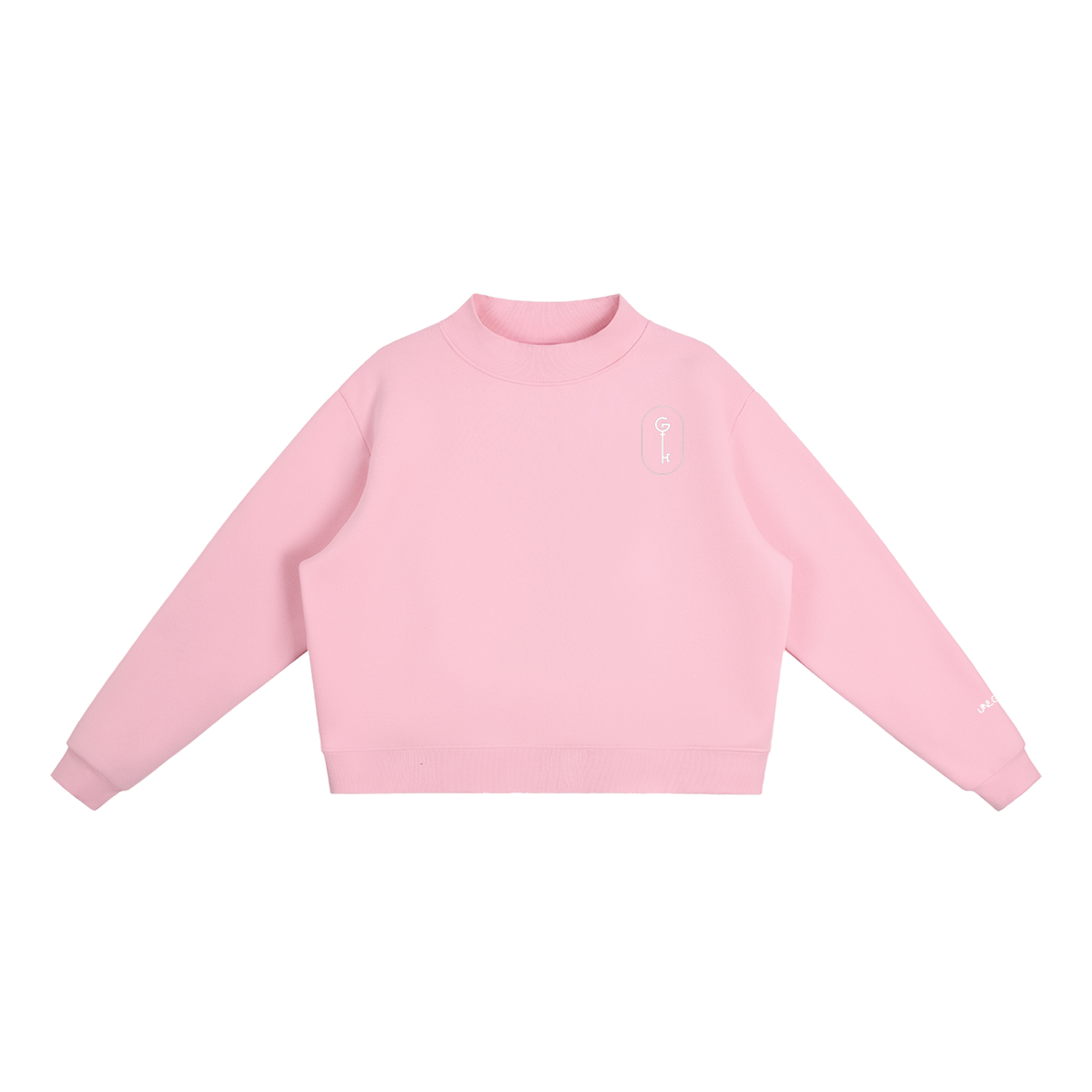 Got The Key Essential Fleece Mock-Neck Crew Sweatshirt