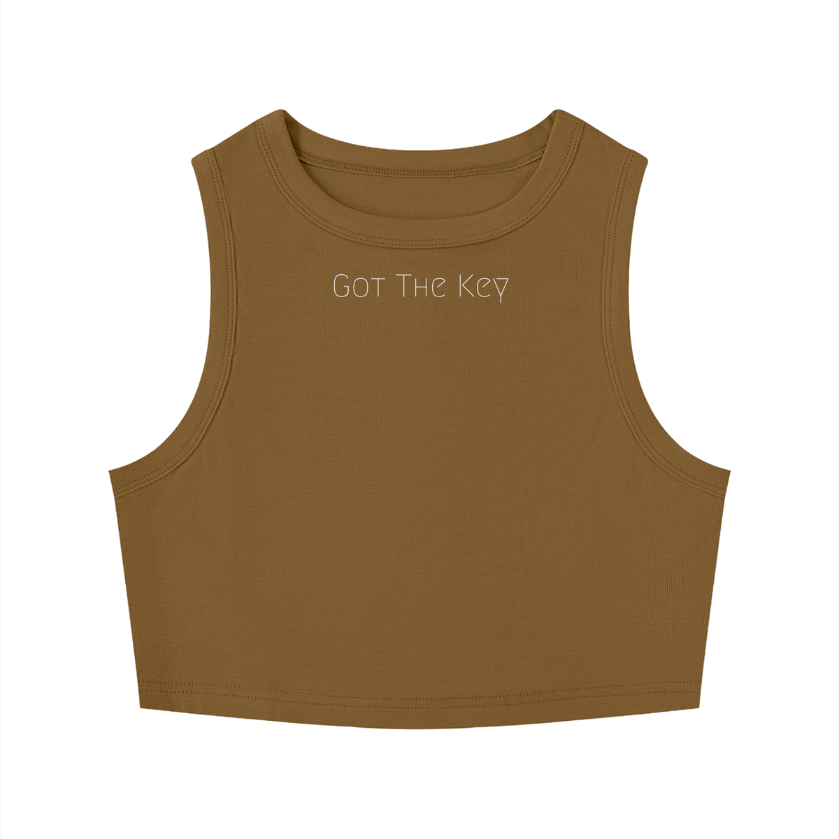 Got The Key Women's Tight Crewneck Crop Tank Top