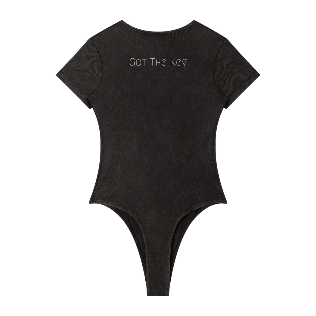 Got The key Women's Mineral Wash Crewneck Bodysuit