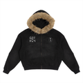 UnlockeD Sun Fade Boxy Detachable Fur Hoodie