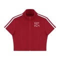 Got The Key Women's Cropped Full Zip Short Sleeve T-Shirt