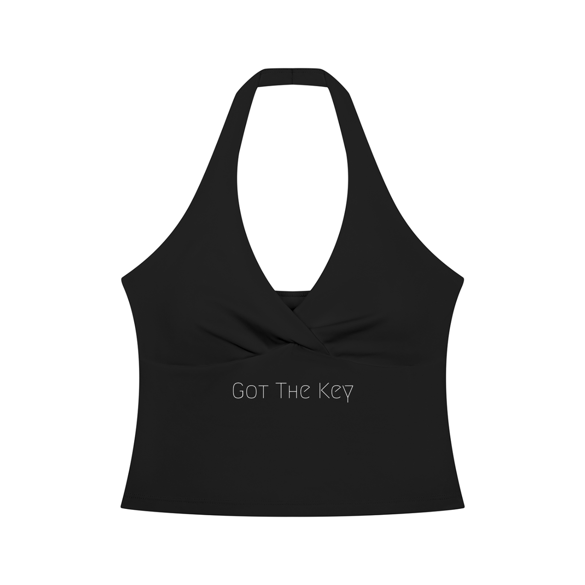 Got The Key Women’s Ruched Halter Yoga Tank Top