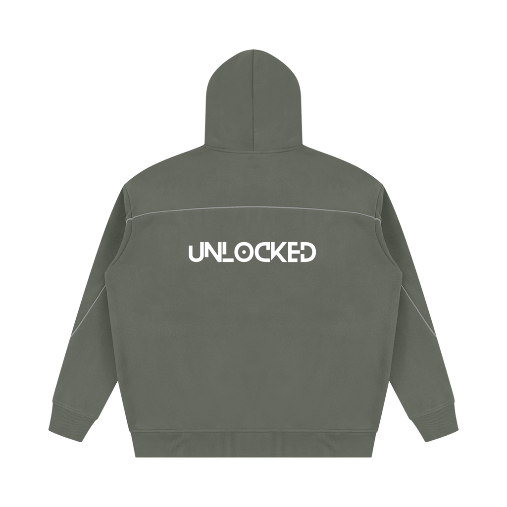 Got The Key Unisex Oversized Piping Fleece Hoodie