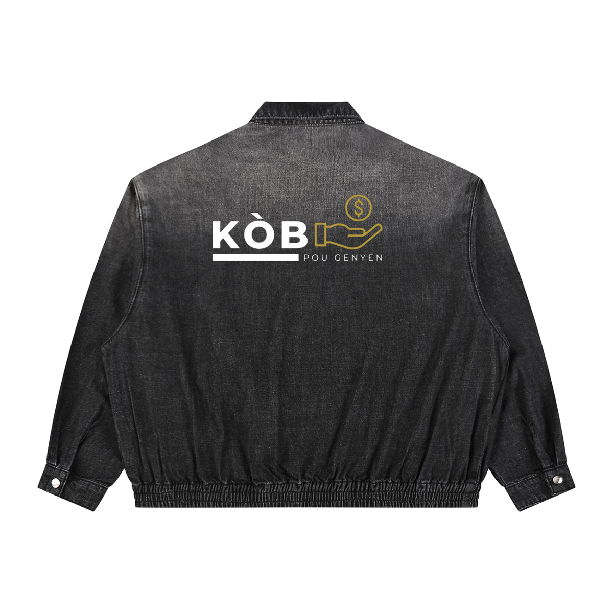 Got The Key Unisex Vintage Wash Full-Zip Denim Jacket
