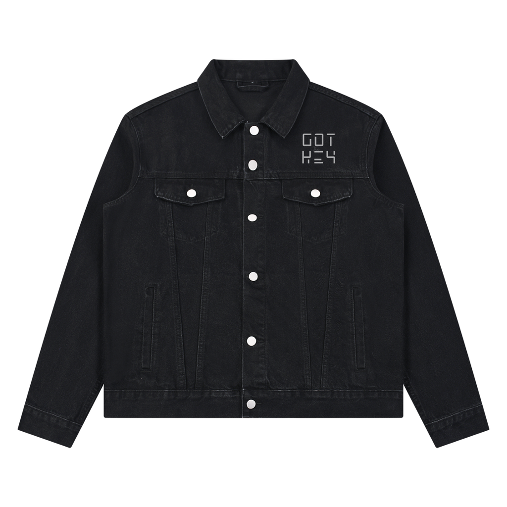 Got The Key ( Kòb pou Genyen ) Unisex Vintage Wash Denim Jacket