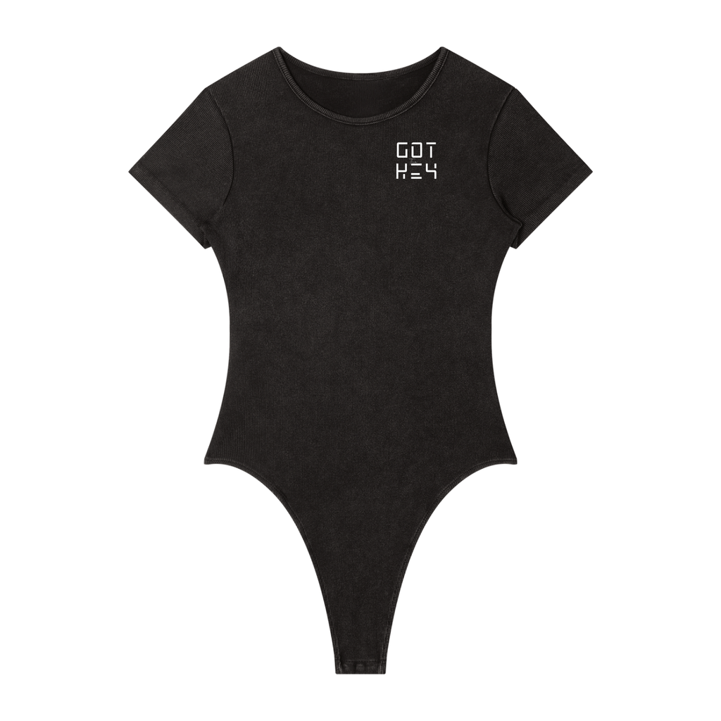 Got The key Women's Mineral Wash Crewneck Bodysuit