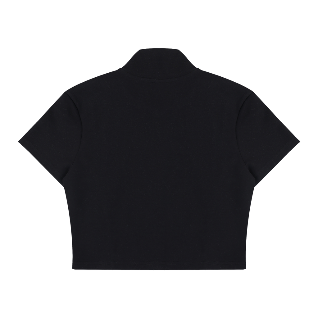 Got The Key Women's Cropped Full Zip Short Sleeve T-Shirt