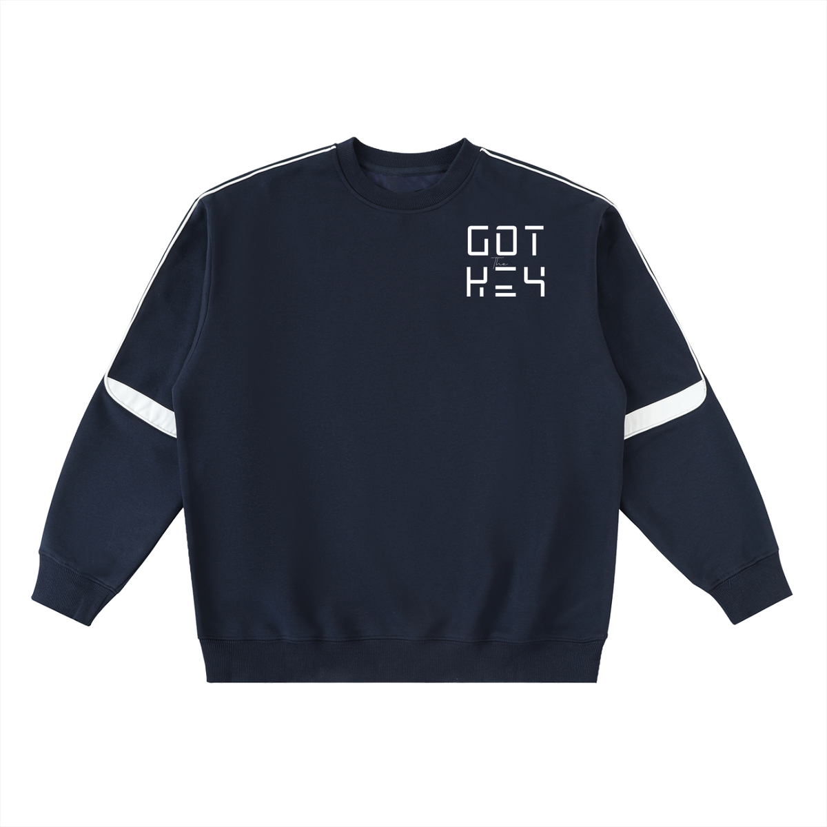 Got The Key Oversized Crewneck Taped Sweatshirt