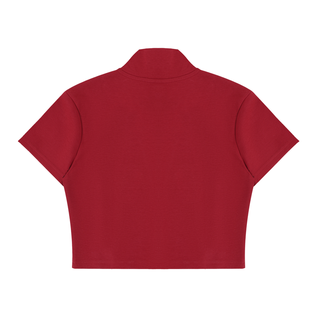 Got The Key Women's Cropped Full Zip Short Sleeve T-Shirt