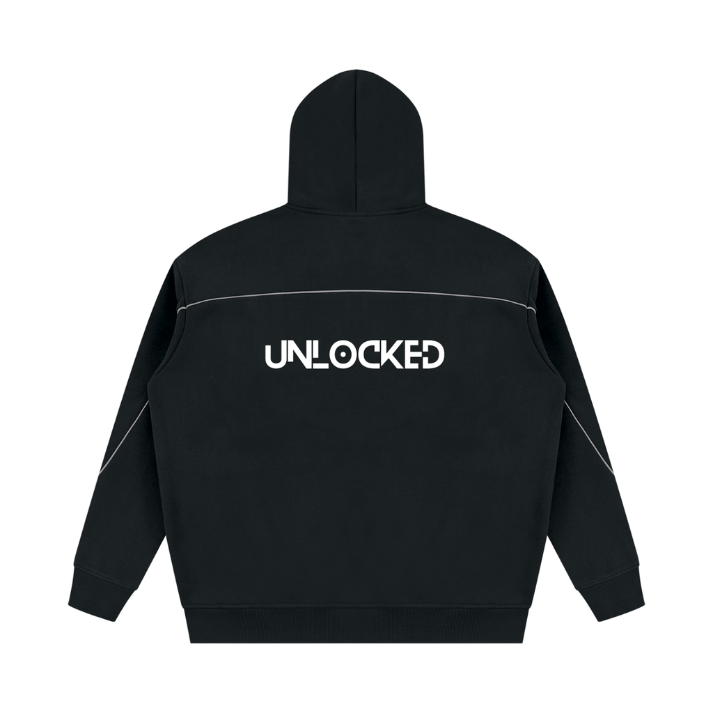 Got The Key Unisex Oversized Piping Fleece Hoodie