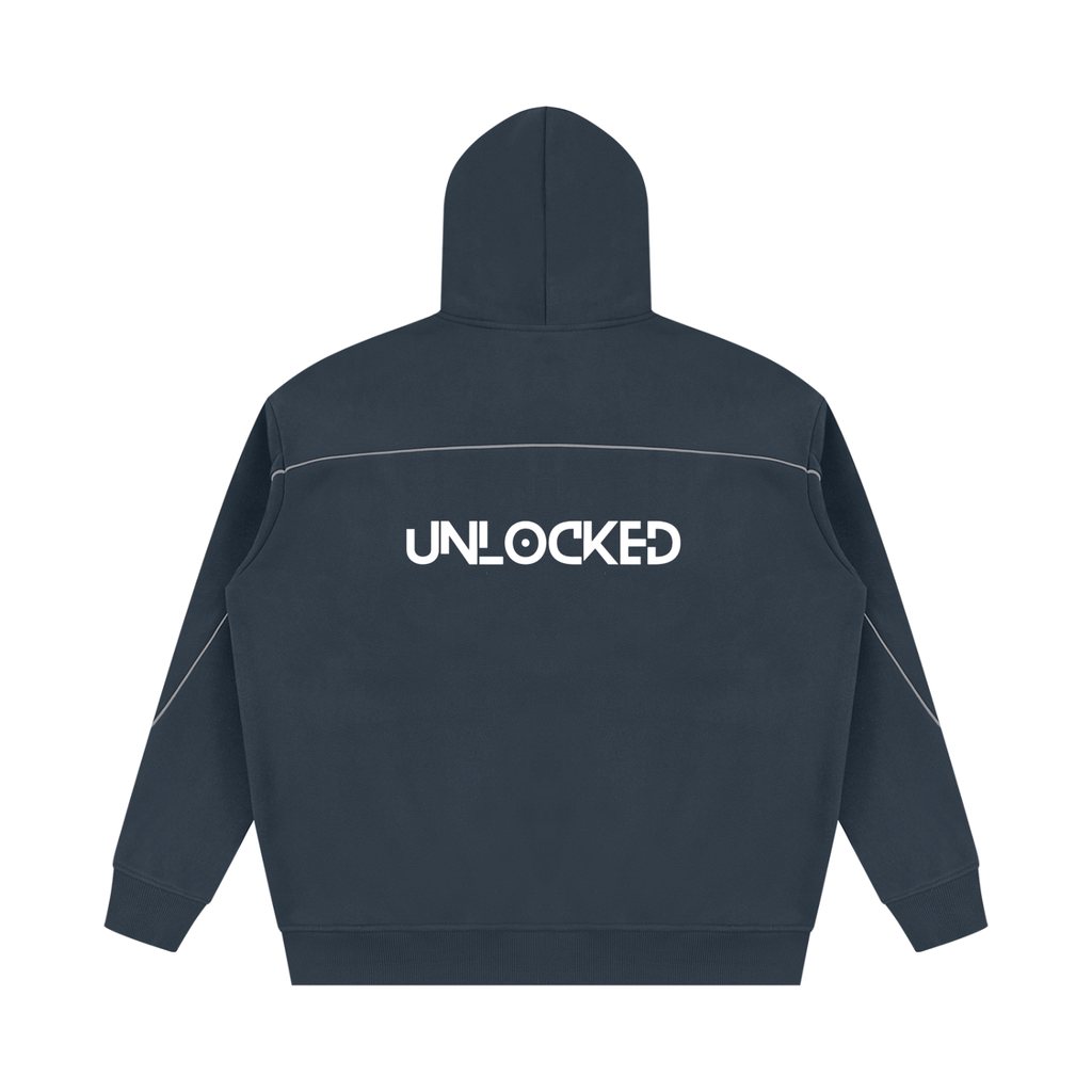 Got The Key Unisex Oversized Piping Fleece Hoodie
