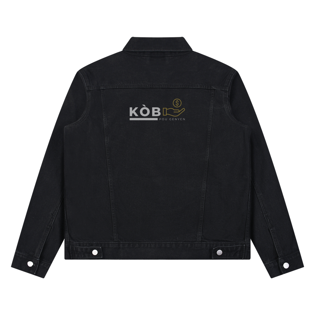 Got The Key ( Kòb pou Genyen ) Unisex Vintage Wash Denim Jacket